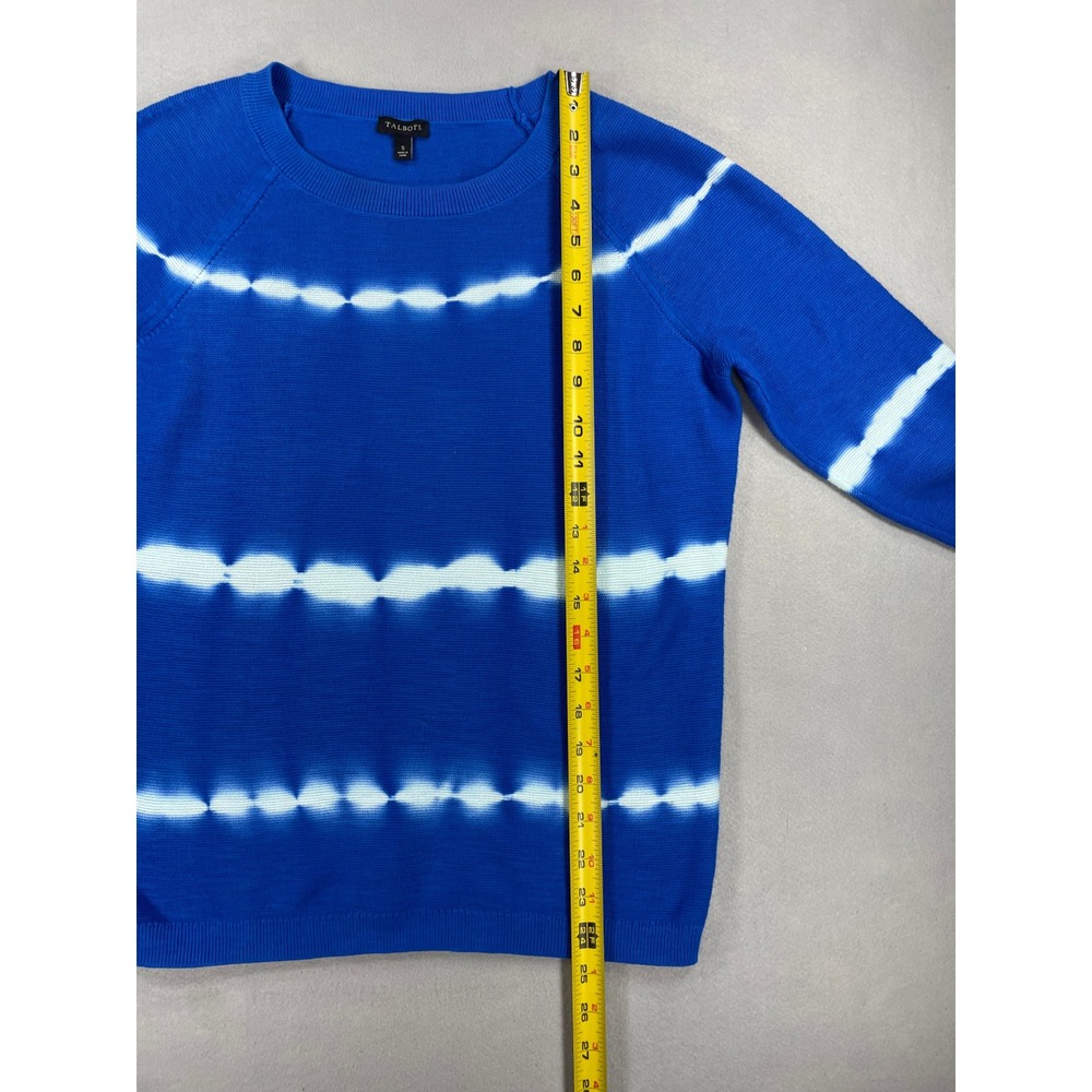 Talbots Pullover Sweater Womens Cotton Knit Raglan Sleeve Tie Dye Small - Picture 4 of 6